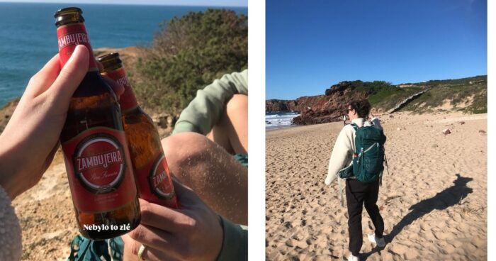 Útesy přírodního parku Costa Vicentina u Carrapateiry v Portugalsku