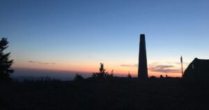 Hiking along a Beskids ridge trail