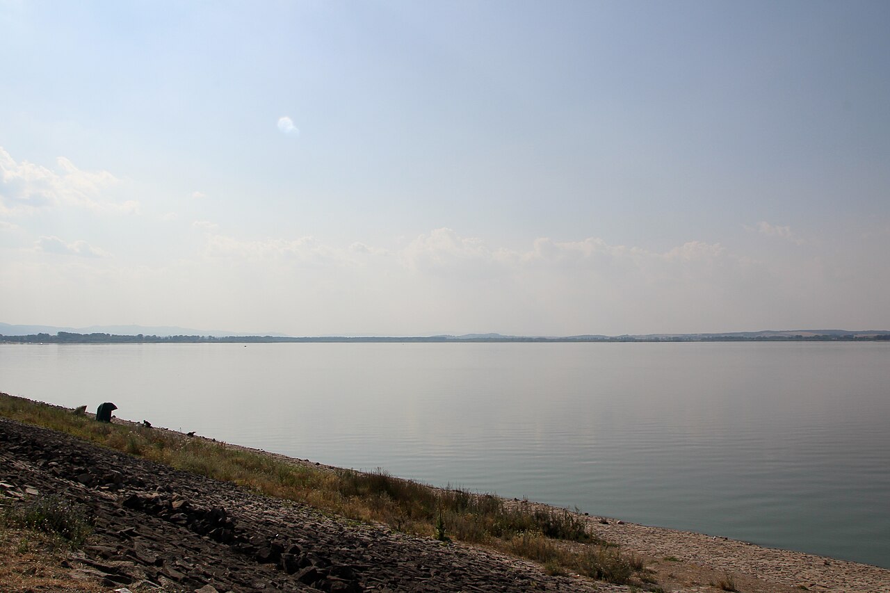 Lake Otmuchowskie near Frydrychów in Poland