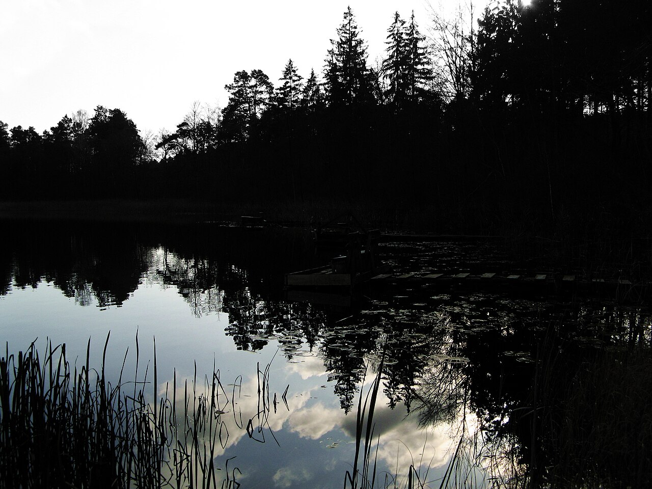 Lake Karwowo in West Pomerania, Poland