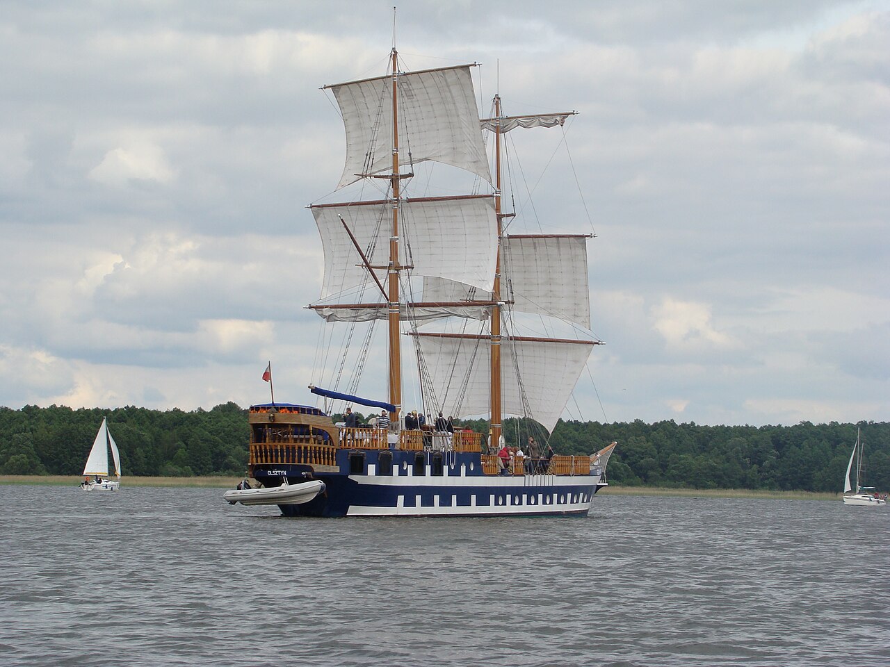 Lake Mikołajskie in the Masurian Lake District, Poland