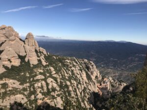 View from the Montserrat mountain over the Catalan countryside