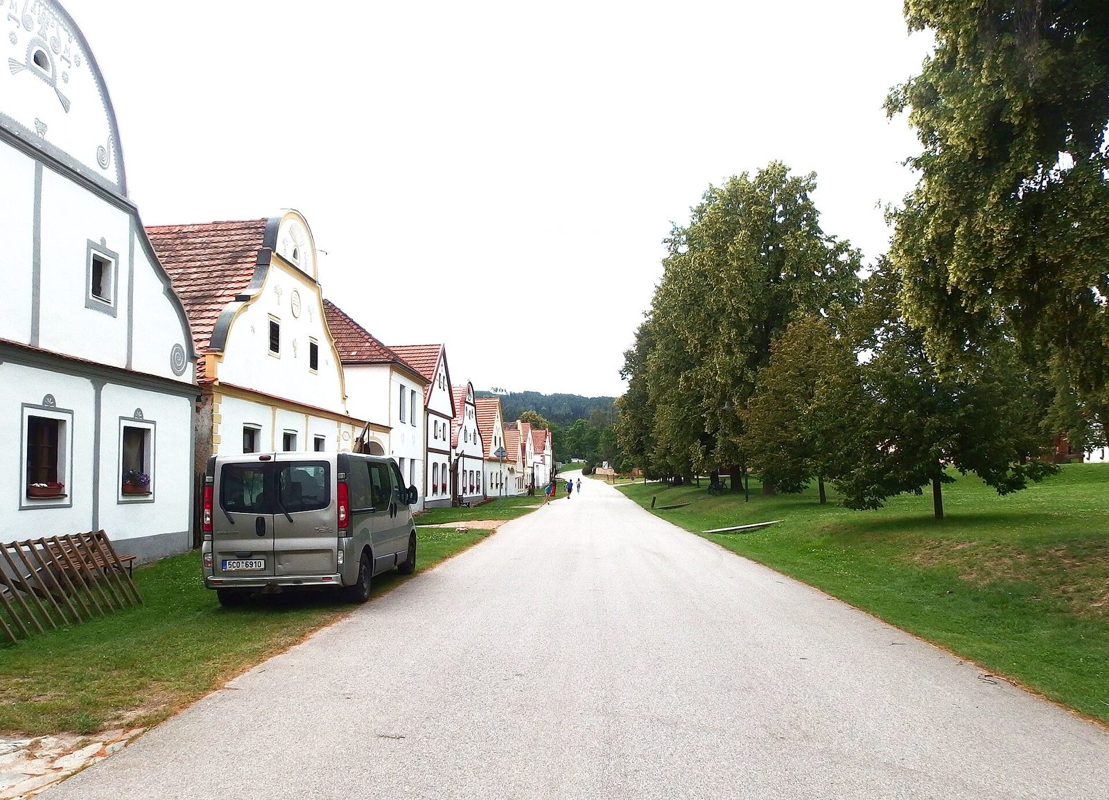 The village green in Holašovice, a UNESCO World Heritage site